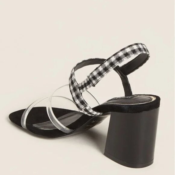 Jaggar Women's Candy Gingham Open Toe Strappy Block Heel Pump - Picture 5 of 5